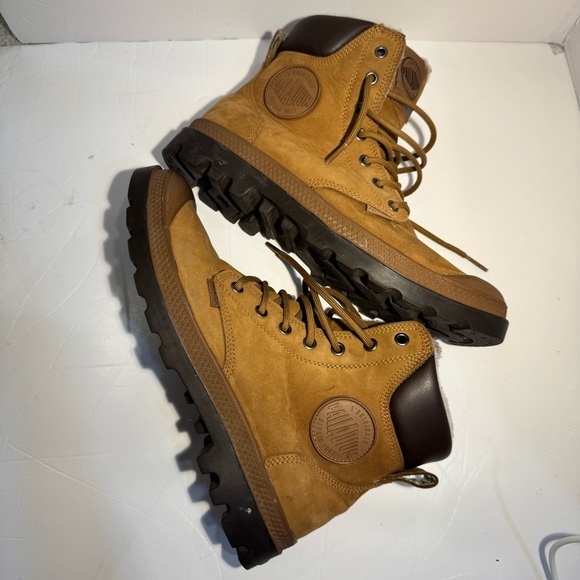 Palladium 72992-697-M Waterproof Boots Men’s 8 Tan Fur Lined Hiking Outdoor - Picture 13 of 16